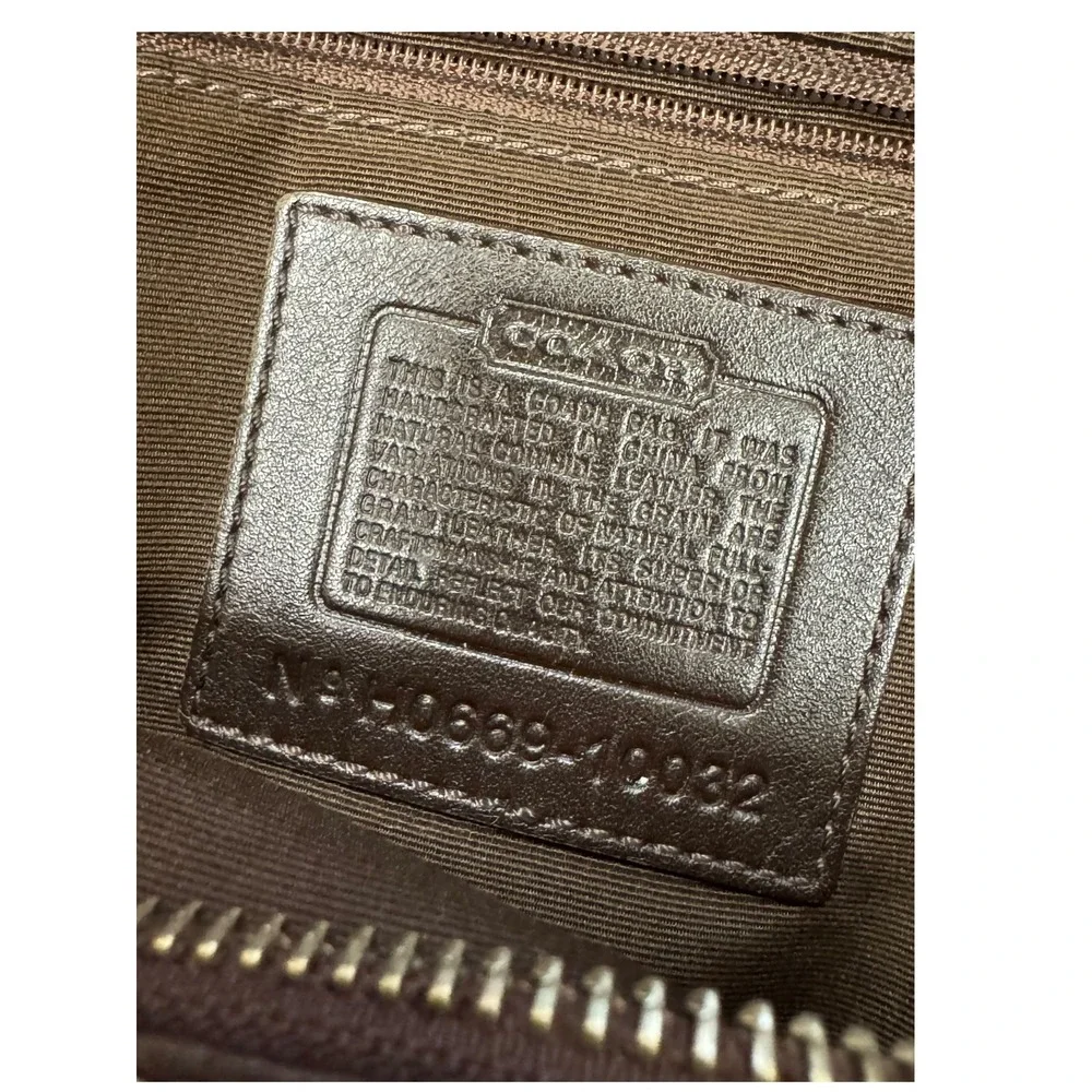 Coach Ergo Hobo Bag Womens Large Brown Fair Leather Contrast Stitch 10332
